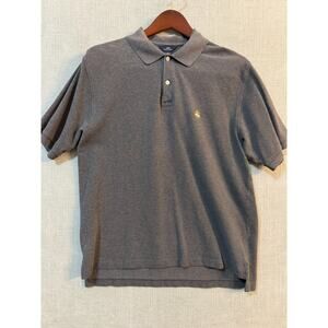 Brooks Brothers Men's Heather Gray Pima Cotton Polo Shirt Large Logo